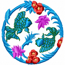Fishes Embroidery Design 2 Fishes Embroidery Design 2